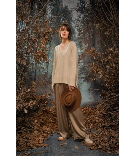 Свитер женский бежевый T803 Clips tricot - Respected-Person