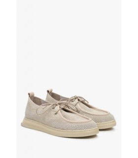 Лоферы замшевые в перфорацию Veritas 005-204  - Respected-Person