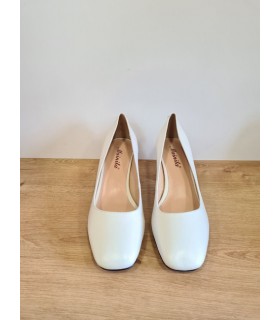 Туфли женские белые с фигурным каблуком 6588-8745 Veritas 1 - Respected-Person