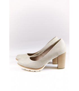 Туфли лазер женские бежевые кожаные 22413 Marco Tozzi  - Respected-Person