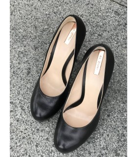 Туфли черные женские на каблуку кожаные 20387 DU MONDE  1 - Respected-Person